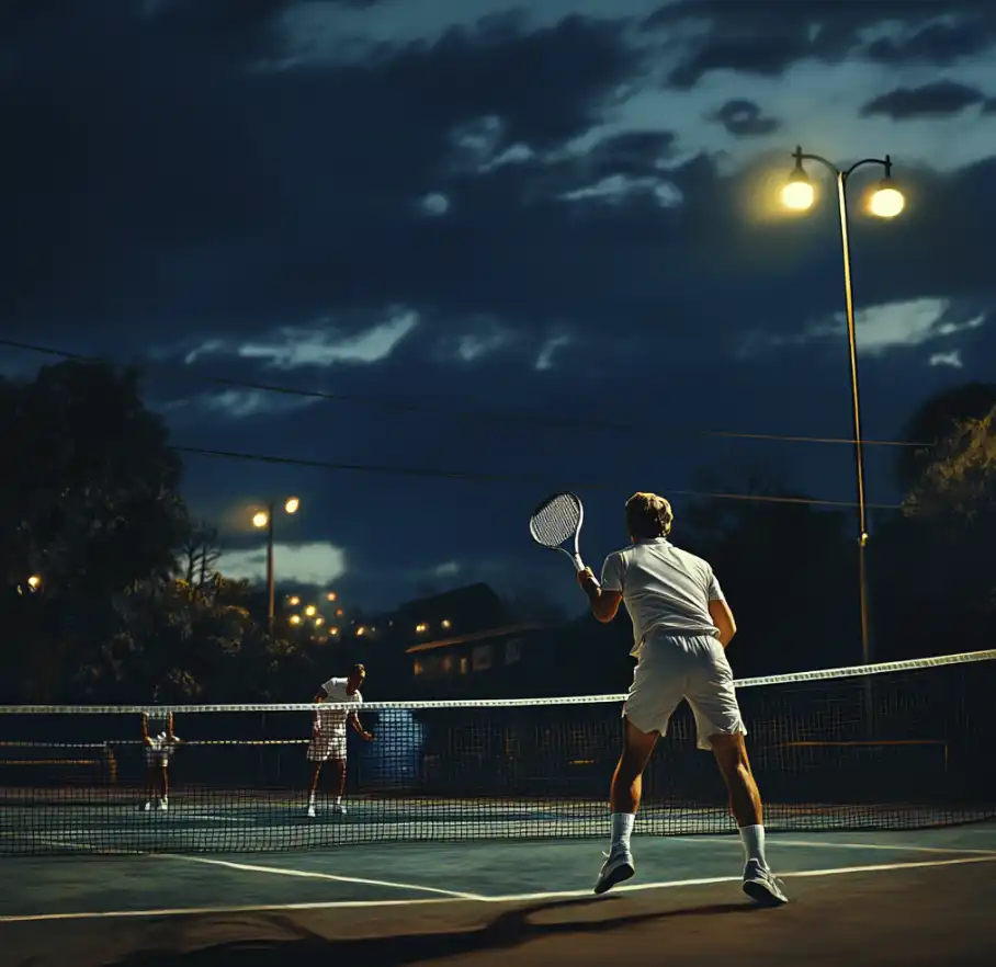 late-night tennis match